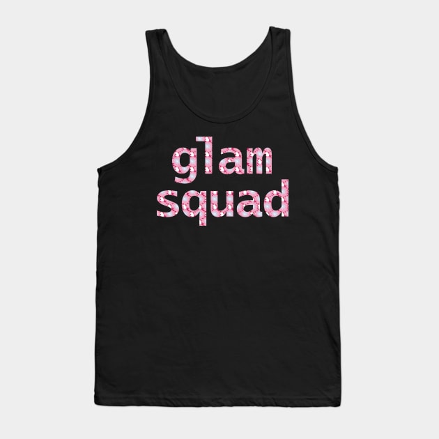Floral Glam Squad Typography Tank Top by ellenhenryart